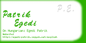 patrik egedi business card